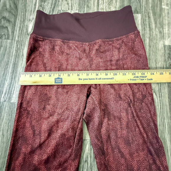 JoyLab Burgundy Textured High Rise Leggings Extra Small XS Stretchy Workout Pant - Picture 5 of 5